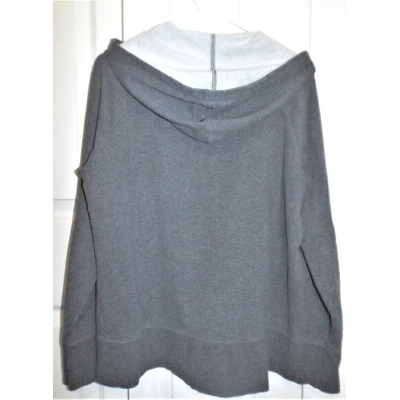 Gap Body XL grey full zip hoodie raglan sleeve NO DRAWSTRING - Picture 4 of 4